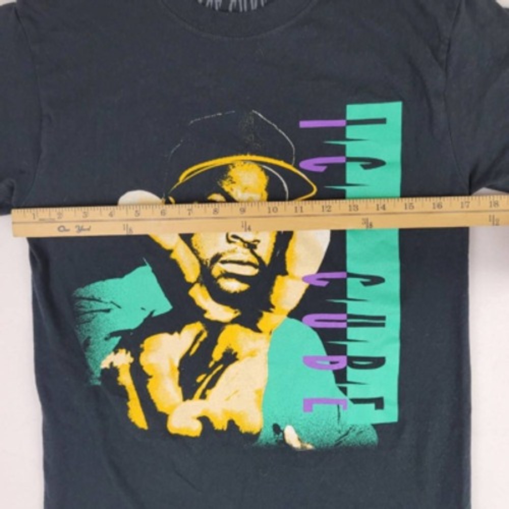 Ice Cube Mens Graphic T-Shirt Black Short Sleeve Crew Neck Hip Hop Rap Cotton S - Picture 3 of 5